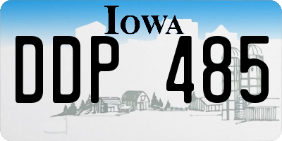 IA license plate DDP485