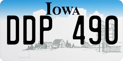 IA license plate DDP490