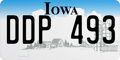 IA license plate DDP493