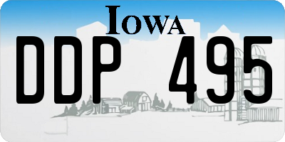 IA license plate DDP495