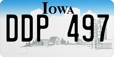 IA license plate DDP497
