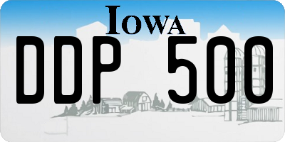 IA license plate DDP500
