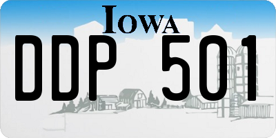 IA license plate DDP501