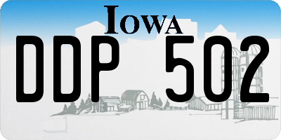 IA license plate DDP502