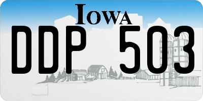 IA license plate DDP503