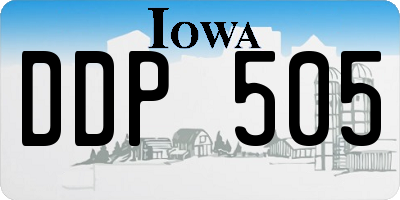 IA license plate DDP505