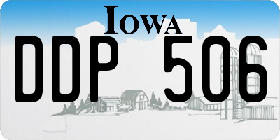 IA license plate DDP506