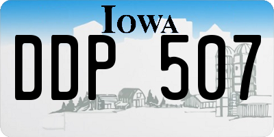 IA license plate DDP507