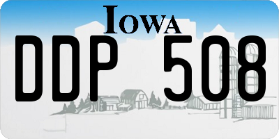 IA license plate DDP508