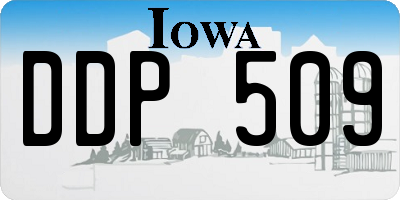 IA license plate DDP509