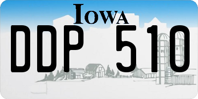 IA license plate DDP510