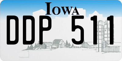 IA license plate DDP511
