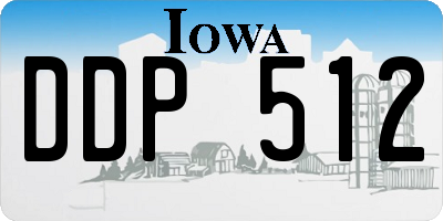 IA license plate DDP512