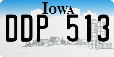 IA license plate DDP513