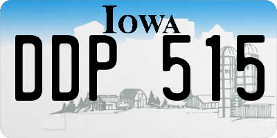 IA license plate DDP515