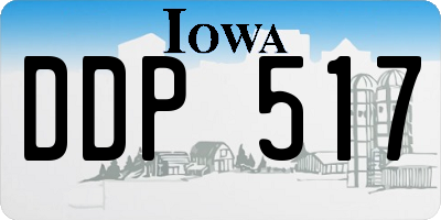 IA license plate DDP517