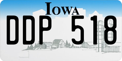 IA license plate DDP518