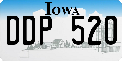 IA license plate DDP520