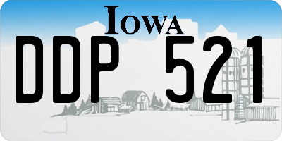 IA license plate DDP521