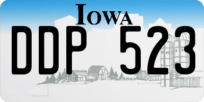 IA license plate DDP523