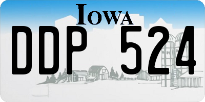 IA license plate DDP524