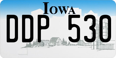 IA license plate DDP530