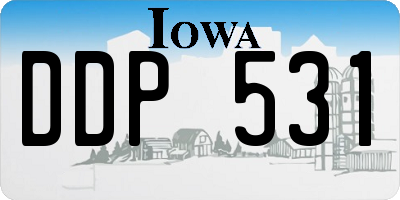 IA license plate DDP531