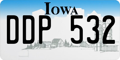 IA license plate DDP532