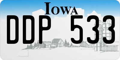 IA license plate DDP533