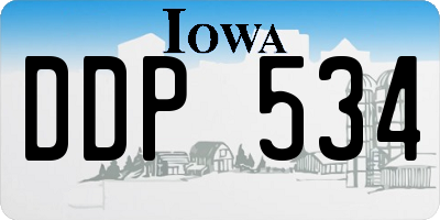 IA license plate DDP534