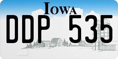 IA license plate DDP535