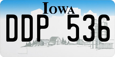 IA license plate DDP536
