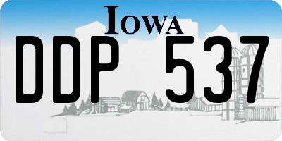 IA license plate DDP537