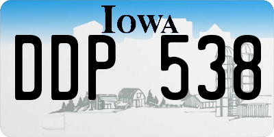 IA license plate DDP538