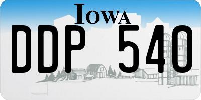 IA license plate DDP540