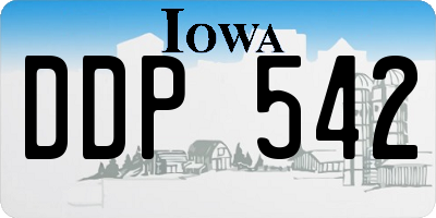 IA license plate DDP542