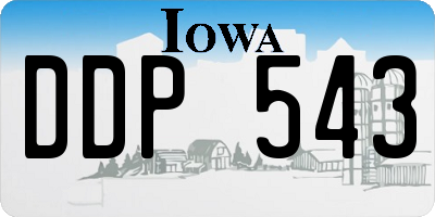 IA license plate DDP543