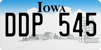 IA license plate DDP545