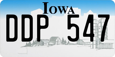 IA license plate DDP547