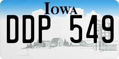 IA license plate DDP549