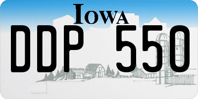 IA license plate DDP550