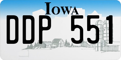 IA license plate DDP551