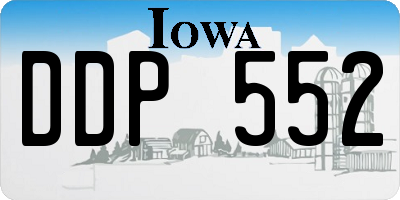IA license plate DDP552