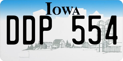IA license plate DDP554