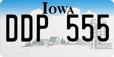 IA license plate DDP555
