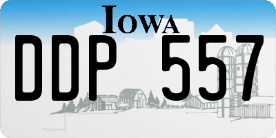 IA license plate DDP557