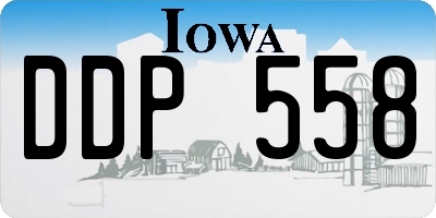 IA license plate DDP558