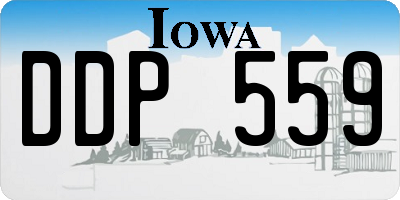 IA license plate DDP559