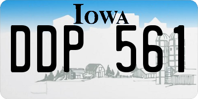 IA license plate DDP561