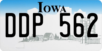 IA license plate DDP562